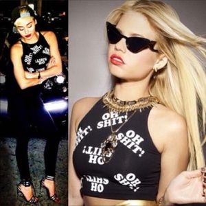 Dimepiece Oh Sh*t Crop Top Dolls Kill Miley Cyrus